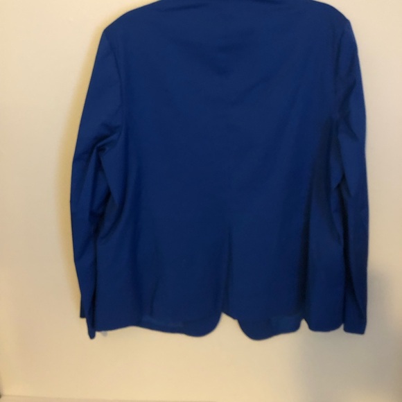 Michael Kors Women's Royal Blue 1-Button Career Blazer Cotton-Blend Lined… - Picture 4 of 6